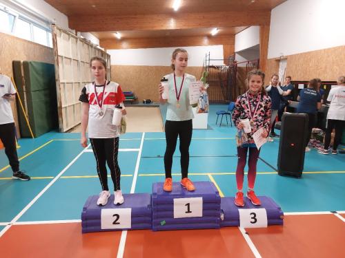 Eliška Beranová 3. místo v atletickém trojboji (ročník 2012) - Český Brod 17. 11. 2022