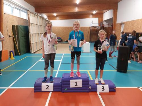 Sabina Horáková 1. místo v atletickém trojboji (ročník 2013) - Český Brod 17. 11. 2022