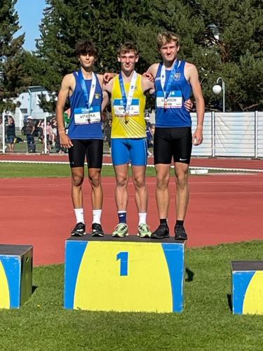 Jakub Lenoch MČR žáků 2023 (Břeclav) - 3. místo 100 m/př.